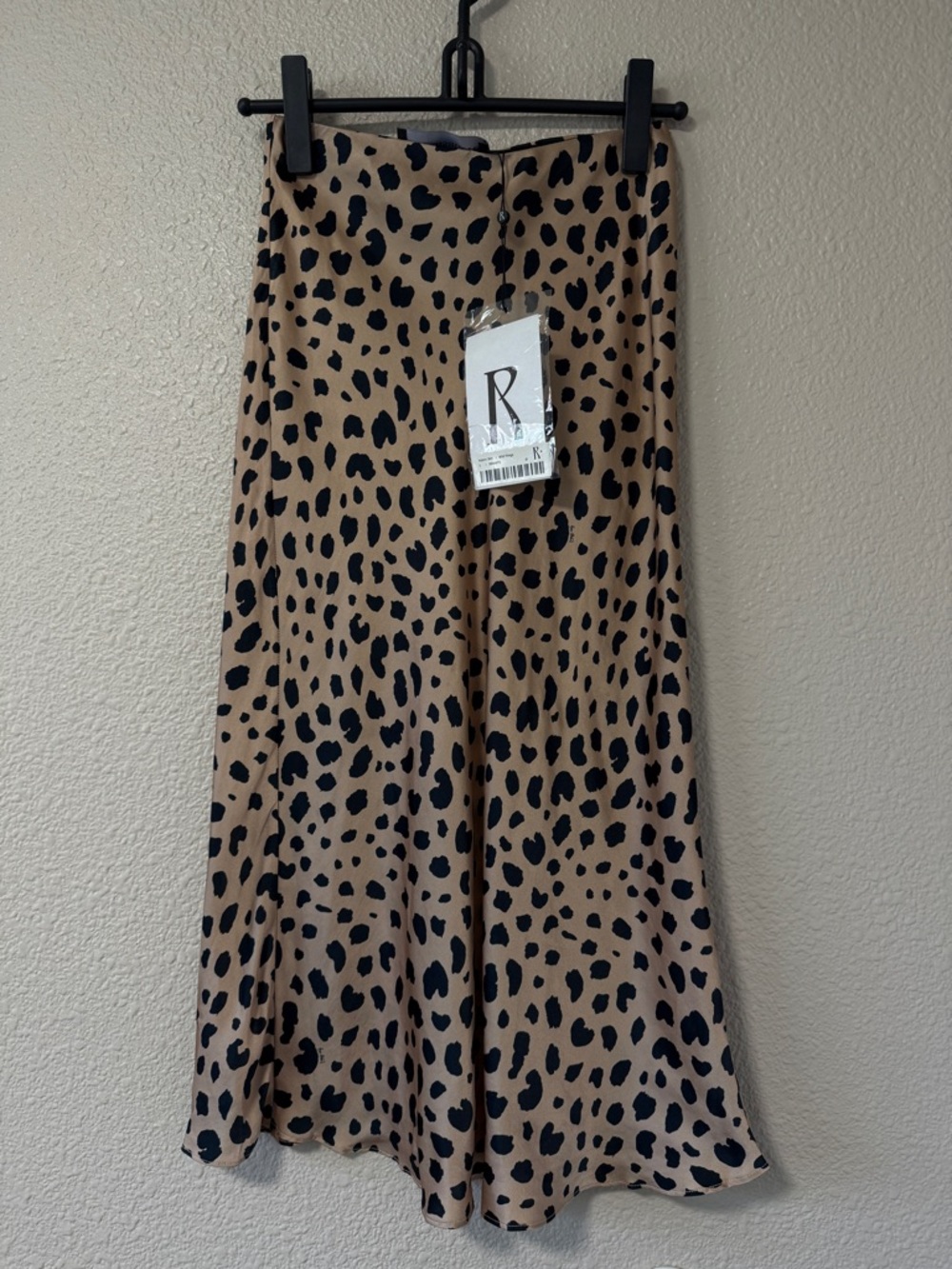NWT realisation par The Naomi Skirt Wild Things Leopard Print Silk Slip Skirt S - Picture 5 of 9
